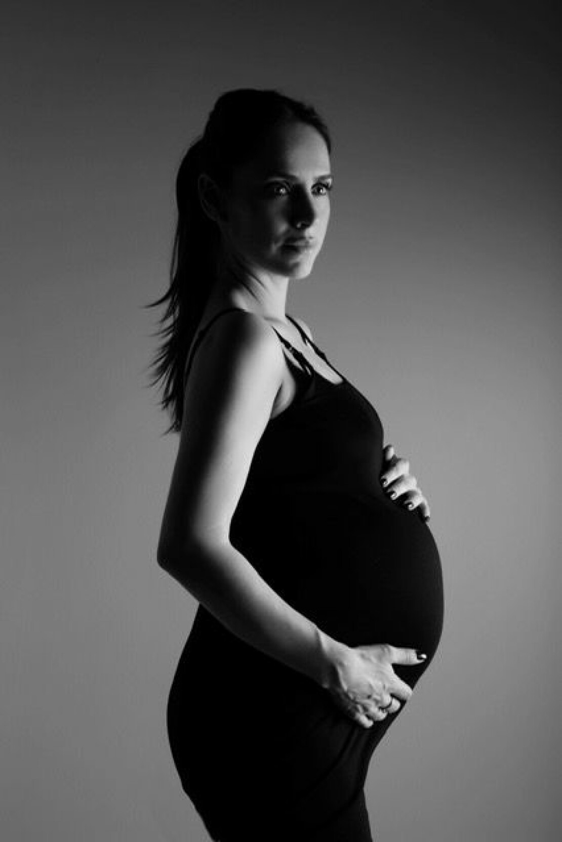 Andrea Quinteros gravid med sonen Philip genom IVF. Foto: Anna Vinterfall Andrea Quinteros gravid
