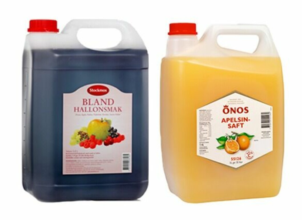Självklart kom saften på dunk! Blandsaft på dunk