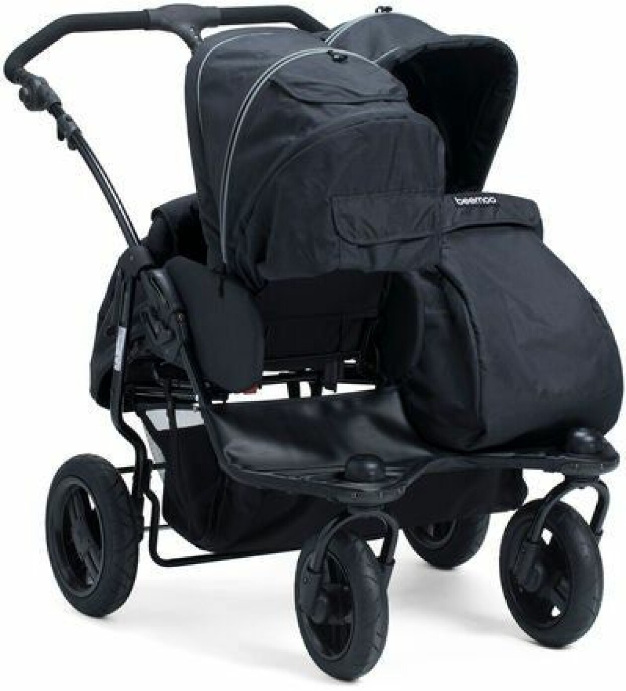 Barnvagn Beemoo Swing+ Syskonvagn, Black Melange