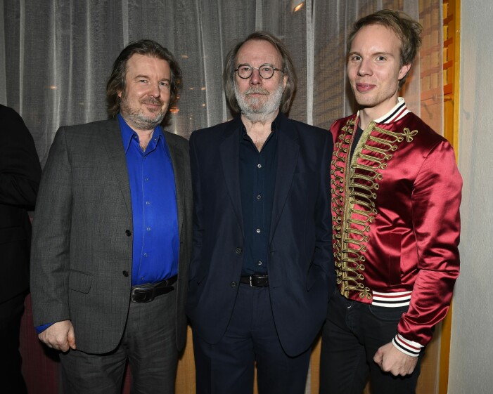 Benny (i mitten) med sönerna Peter (till vänster) och Ludvig (till höger). benny andersson söner
