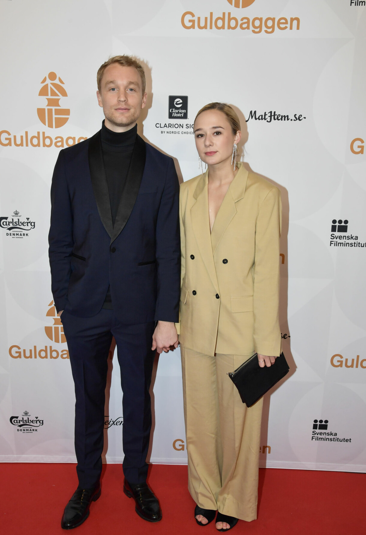 Björn Gustafsson och Alba August på Guldbaggegalan 2019. Björn Gustafsson och Alba August på Guldbaggegalan 2019.