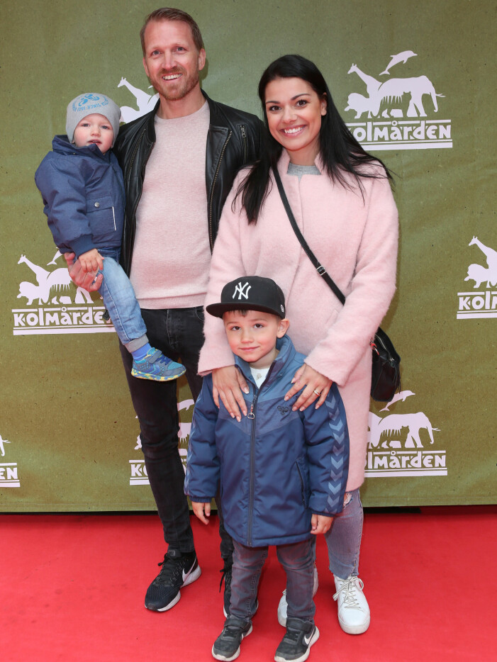 Carin och familjen på röda mattan för ett par år sedan. carin da silva med familjen