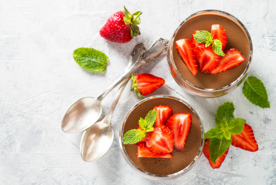 chokladpudding i glas