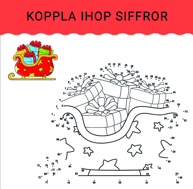 julpyssel mall följ siffror