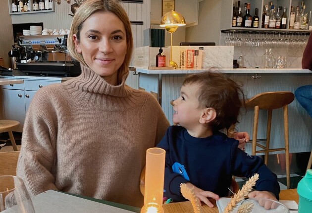 Michaela och sonen Dante. michaela forni och sonen dante
