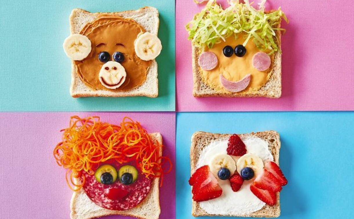 Foto: Taste.com.au förrätt till barn på nyår, rolig smörgås