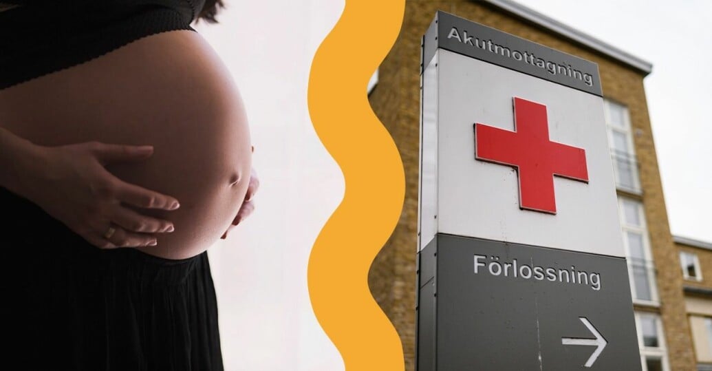 gravidmage och en akutmottagning för förlossning