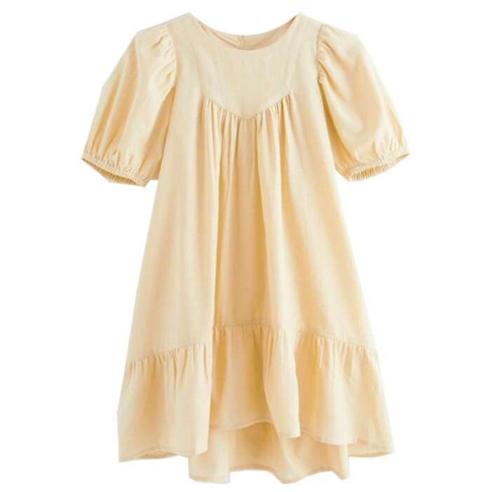 matchande gula klänningar till mamma och barn sommaren 2021