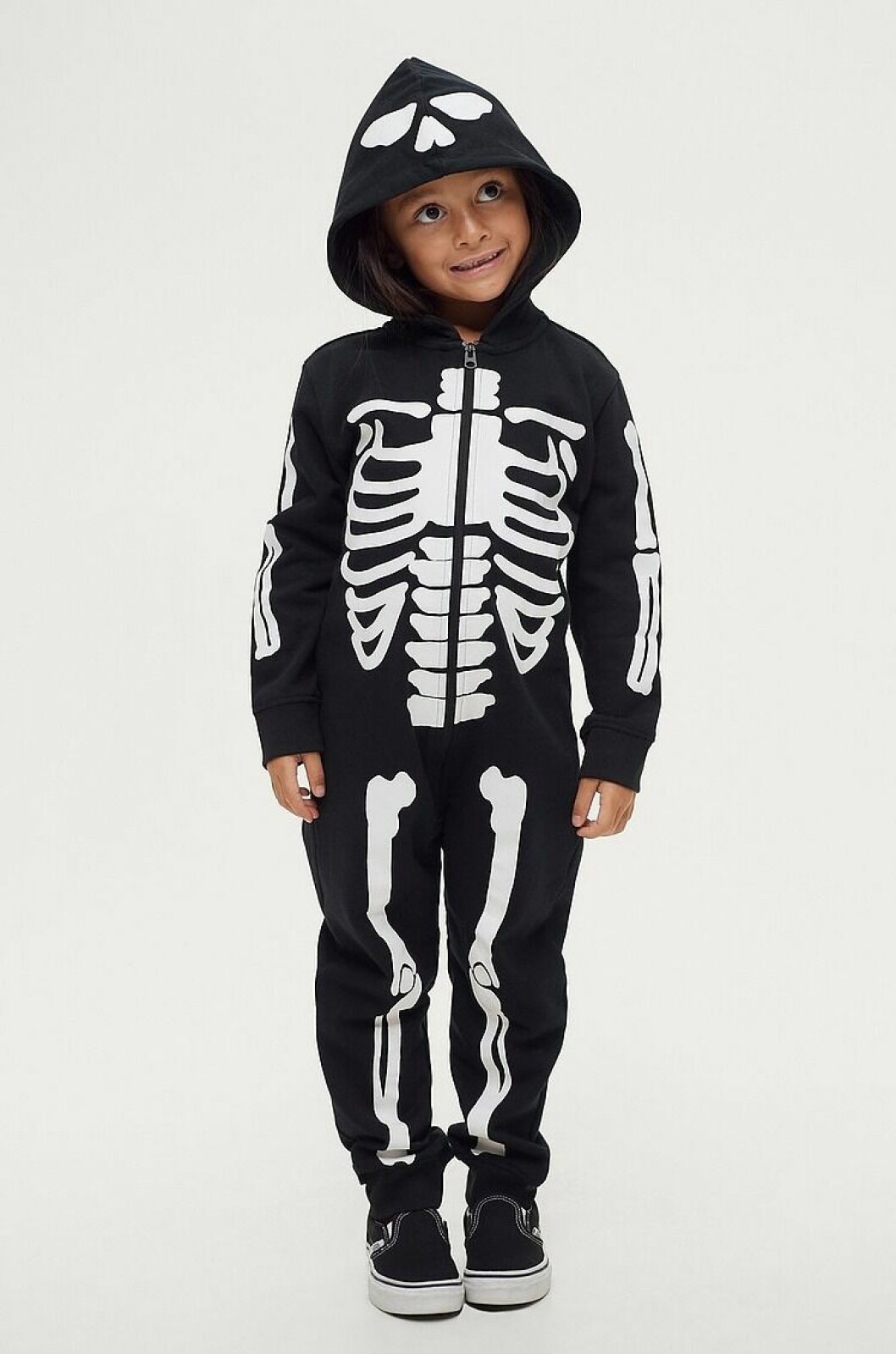 skelettjumpsuit barn halloween