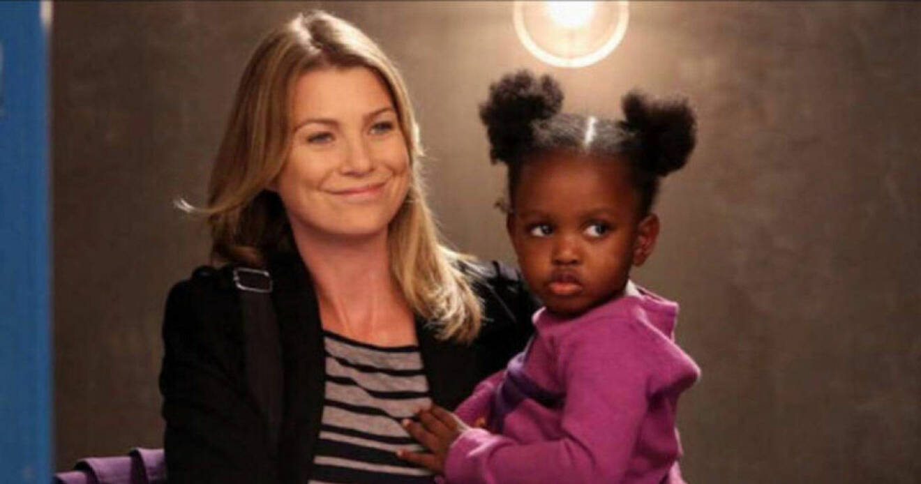 Meredith Grey och dottern Zola.