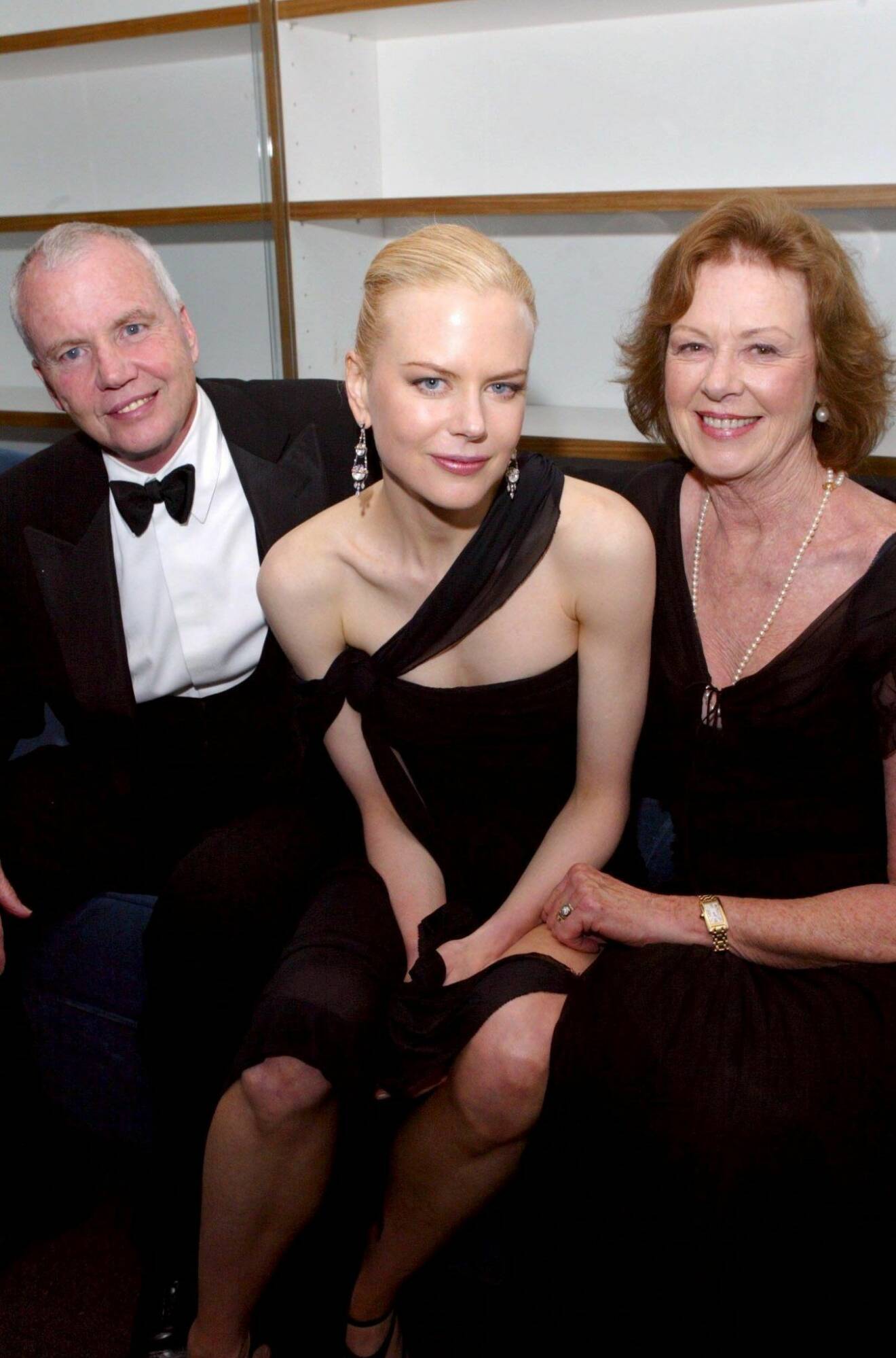 Nicole Kidman med pappa Anthony Kidman och mamma Janelle Kidman