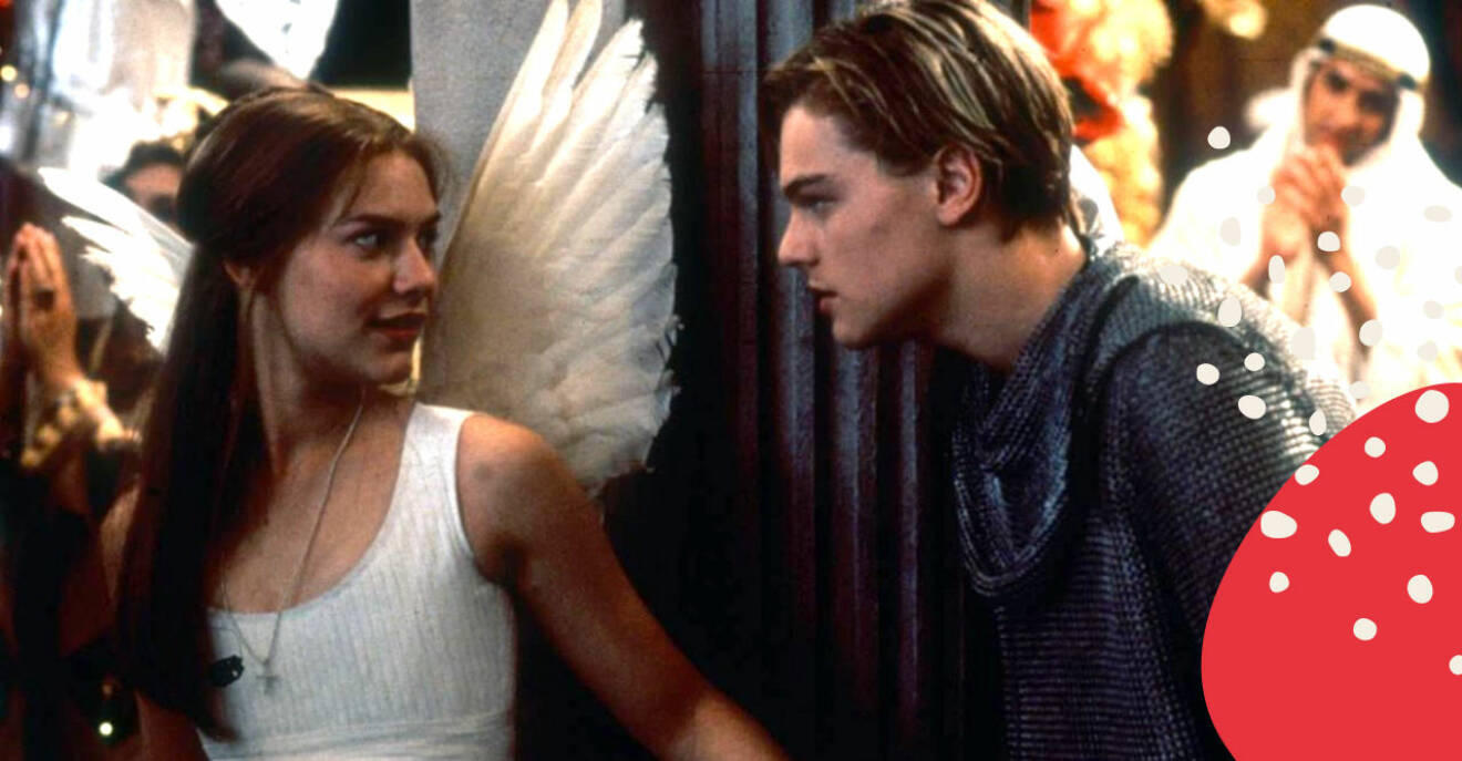 Clare Danes och Leonardo di Caprio i Romeo &amp; Julia.