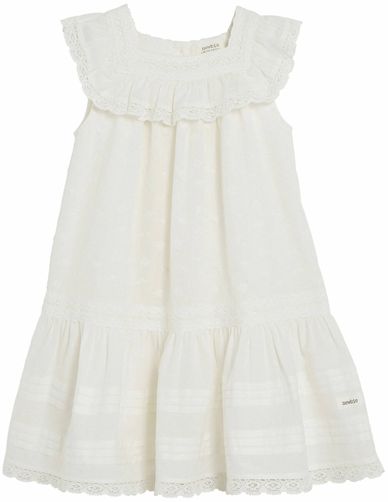 vit klänning med volanger barn newbie