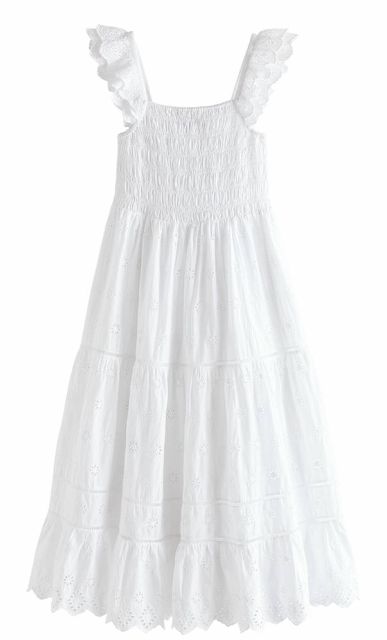 vit volangklänning för dam