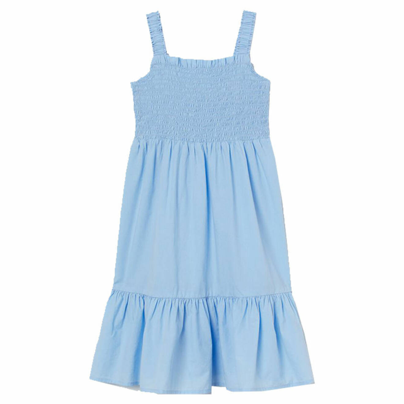 matchande ljusblå klänningar till mamma och barn sommaren 2021