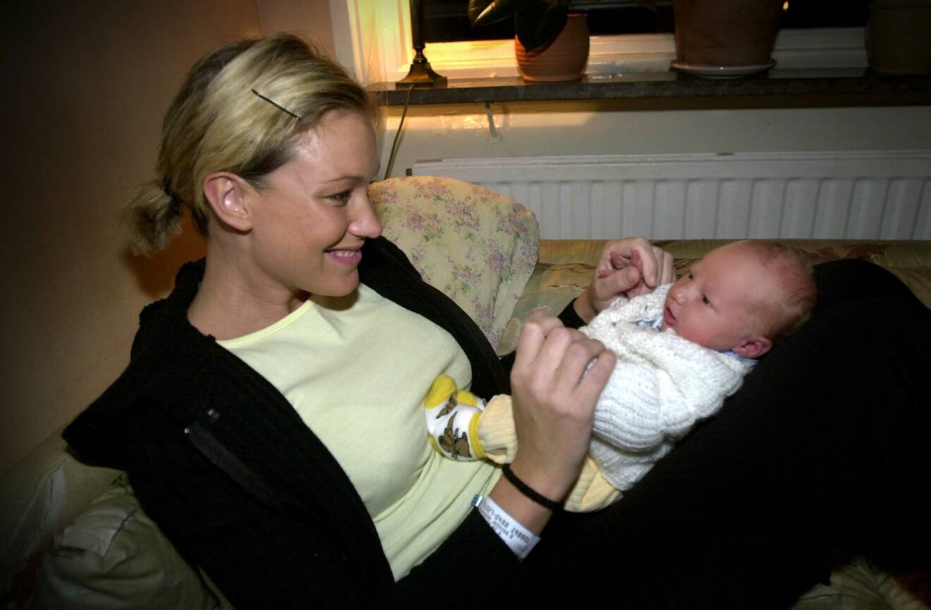 Jessica Andersson och sonen Liam