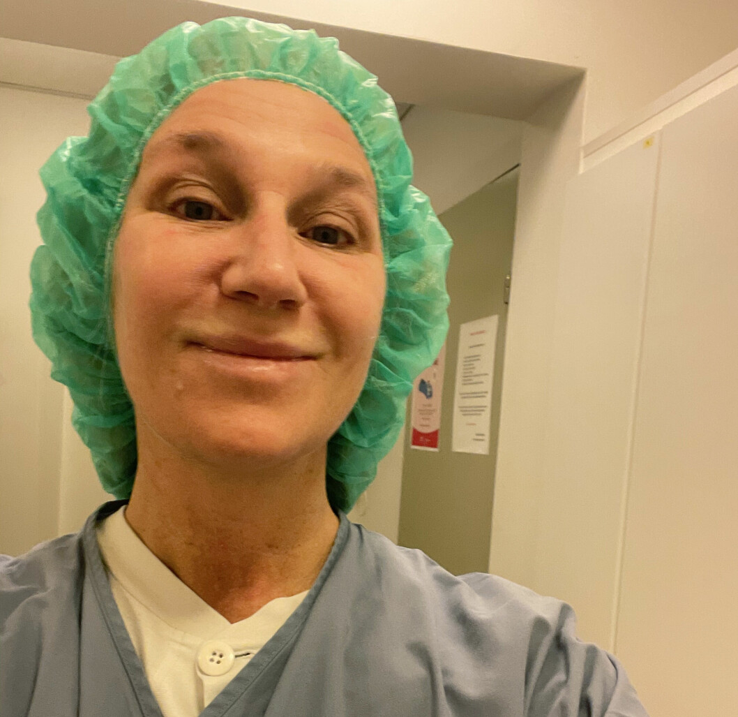 Några år efter sin senaste förlossning bestämde sig Ann för att tacka ja till operation. Foto: Privat Ann Söderlund