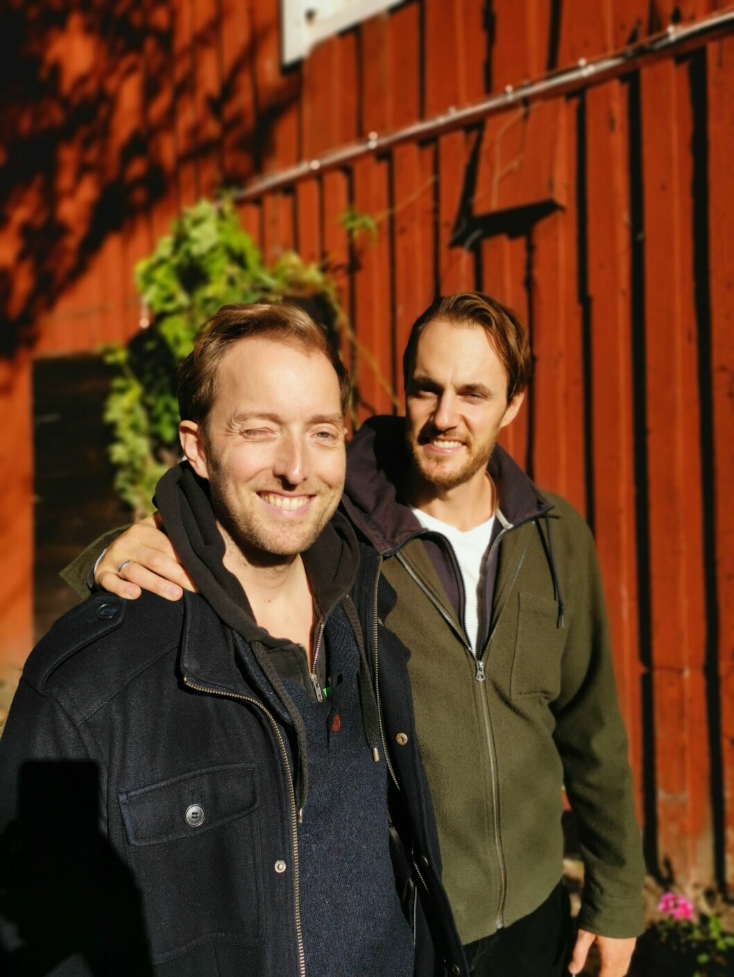 Jon och Jonas på en av pappaträffarna. Jon och Jonas