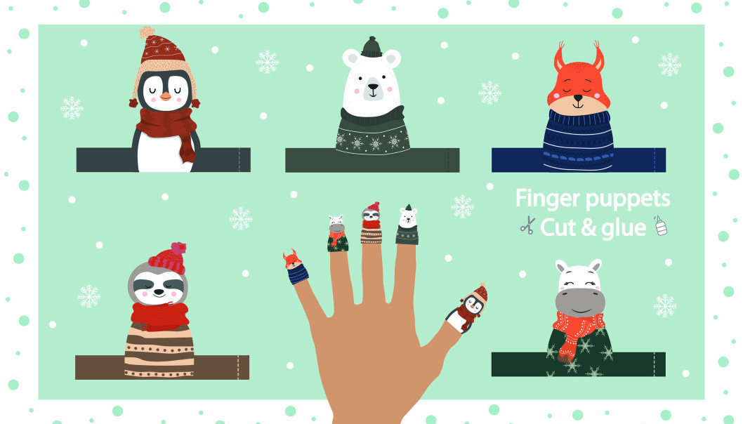 Fingerdockor julmotiv