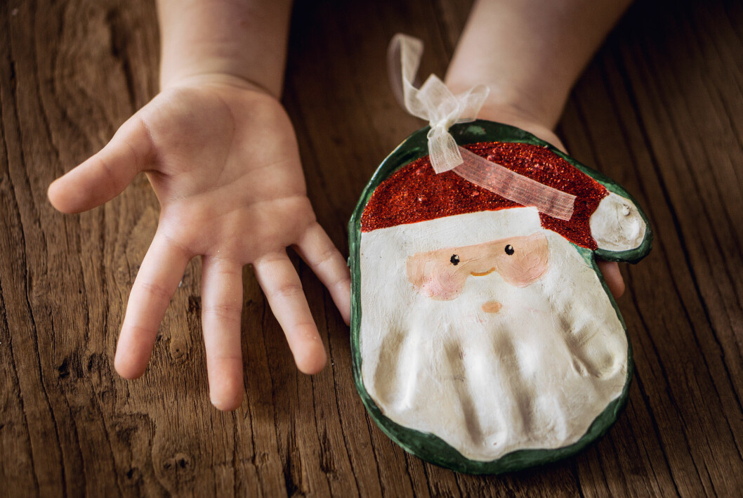 Tomte av handavtryck
