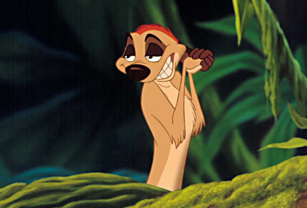 Surikaten Timon från Lejonkungen.