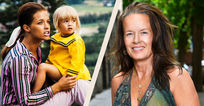 Till vänster: Malin som drygt 2-åring i mamma Lill-Babs´famn. Malin Berghagen
