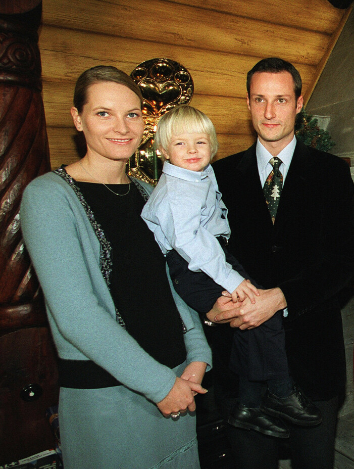Mette-Marit, Marius och prins Haakon 2001. mette-marit, marius och prins haakon