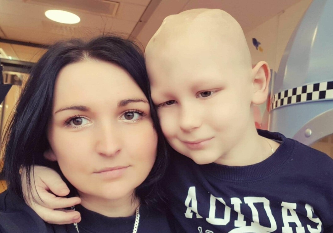 Nataniel var sex år när han fick diagnosen hjärntumör. Milena och Nataniel