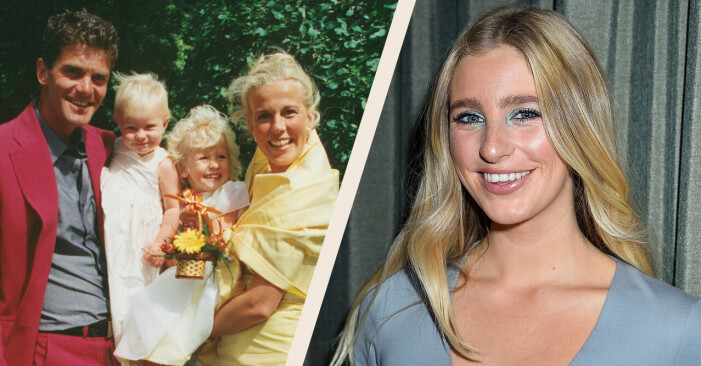 Jesper, Penny, syster Peg och mamma Mia – vilken underbar nostalgibild. Penny Parnevik