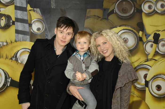 Jimmy Jansson och Sandra Dahlberg med sonen Wilmer på galapremiär år 2010. sandra dahlberg