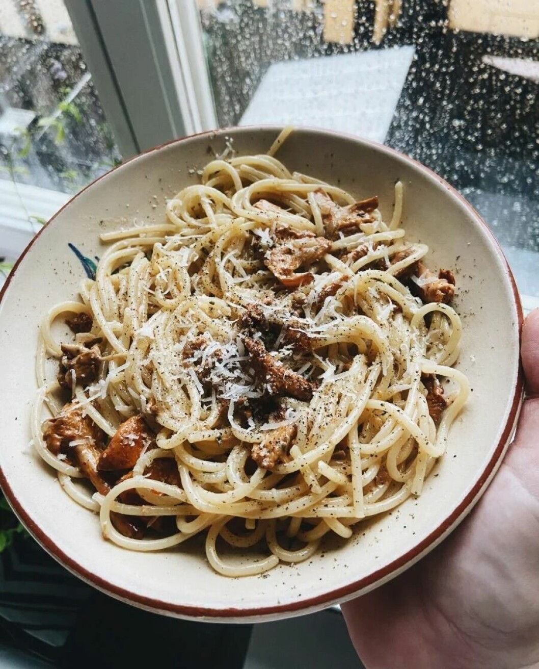 Kantarellpasta, rödvin och böcker – det är vad Sandra Beijers följare kanske mest förknippar med hennes liv. Sandra Beijers kantarellpasta