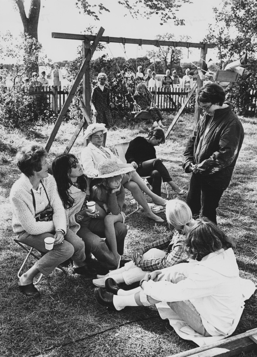 Paus under inspelningen av Pippi