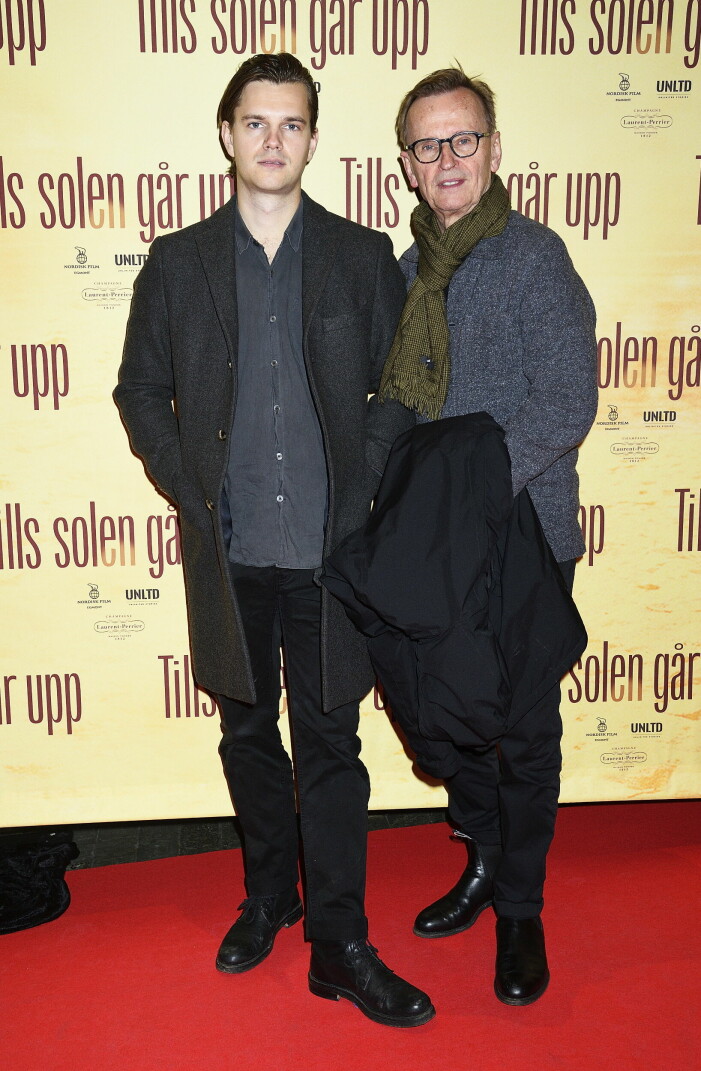 Max och Johan Ulveson på premiär för filmen Tills solen går upp förra året.