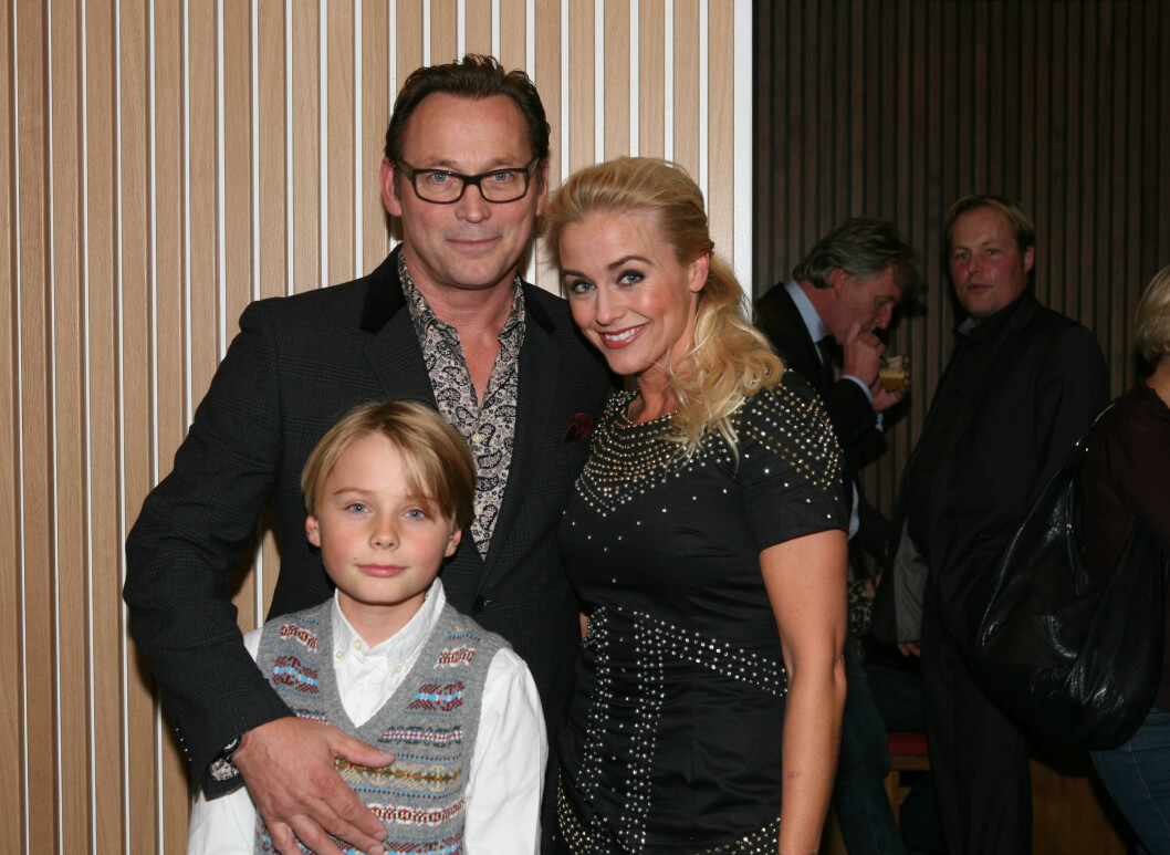 Djon Claussen, Johanna Lind och sonen Daniel på event 2010.