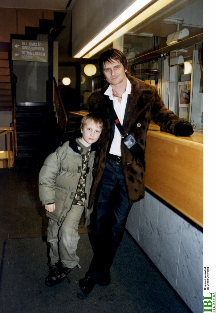 Orup och sonen Kid på 1990-talet.