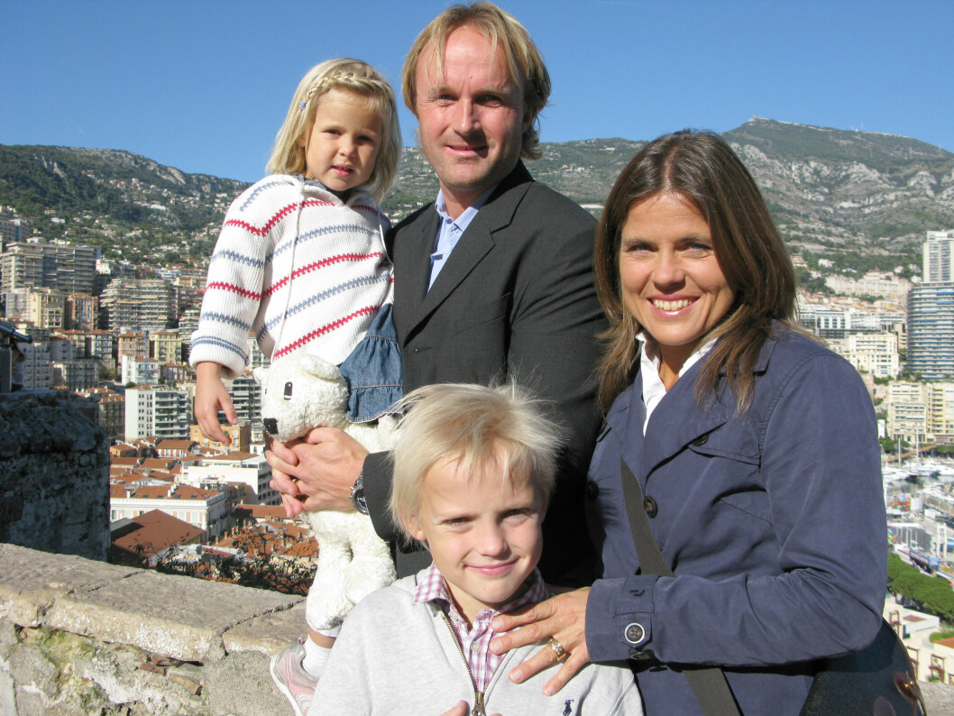 Familjen Wiberg/Bjerke i hemstaden Monte Carlo år 2011. I dag är barnen 20 respektive 15 år. Familjen Wiberg/Bjerke i hemstaden Monte Carlo år 2011. I dag är barnen 20 respektive 15 år.