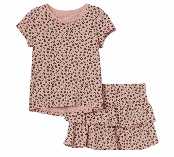 rosa kjol set barn
