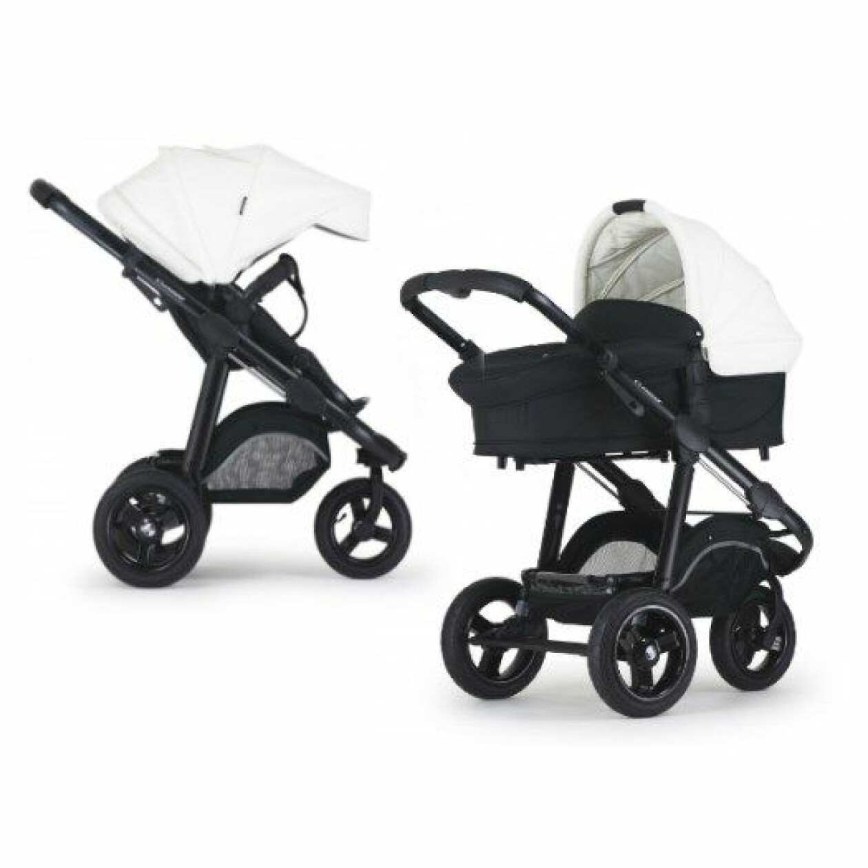 Barnvagn Crescent Trike 2017 duovagn, black/white