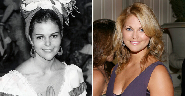 Silvia och prinsessan Madeleine när de är 21 år gamla.