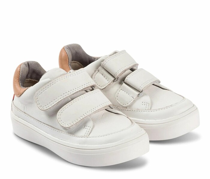 Vita barnsneakers med kardborreband