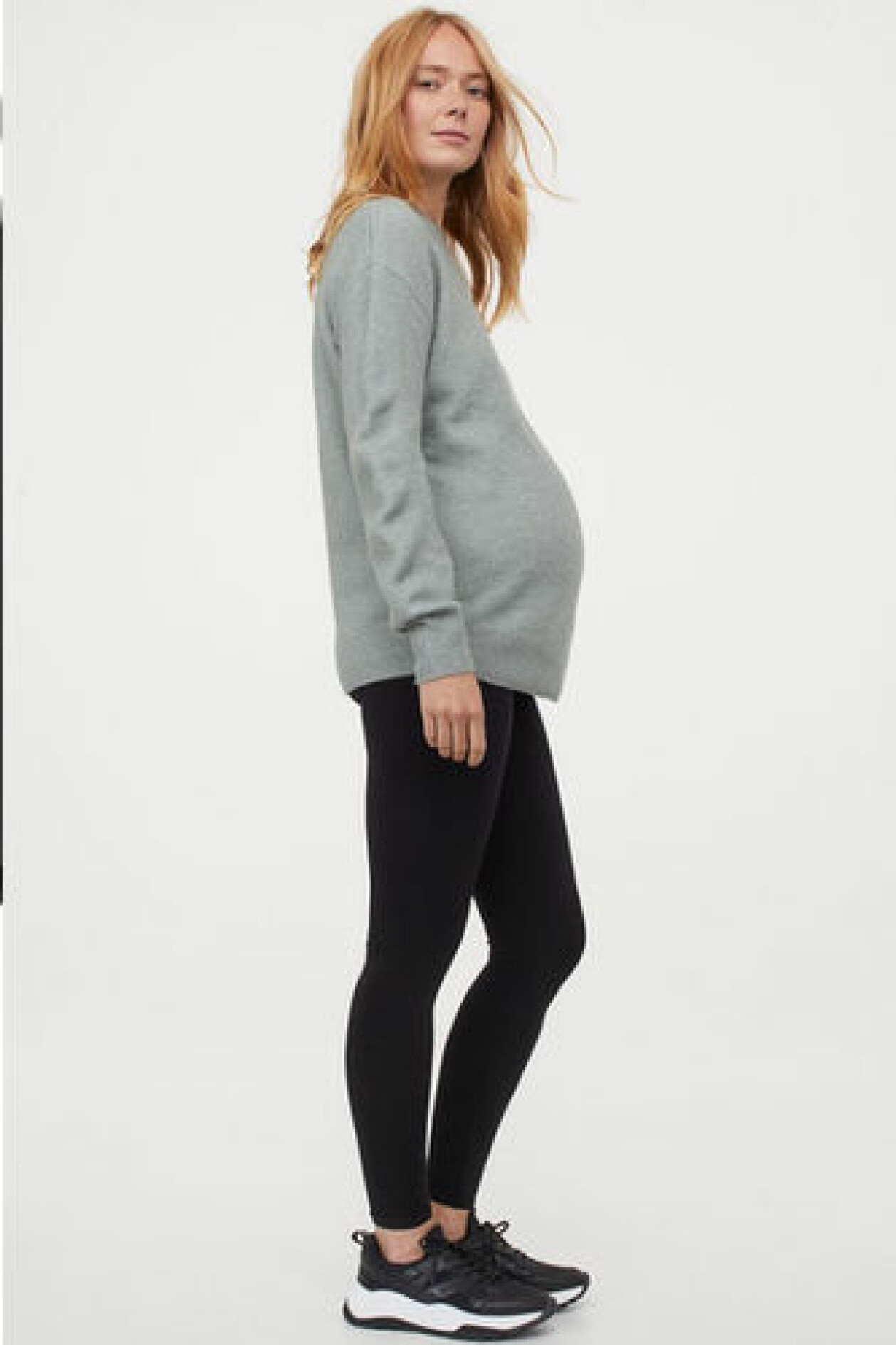 Svarta gravidleggings i seamless-modell från H&M.