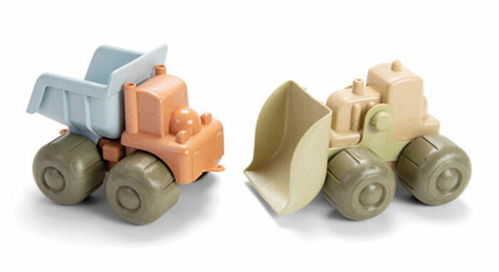 leksaker i form av lastbil och traktor