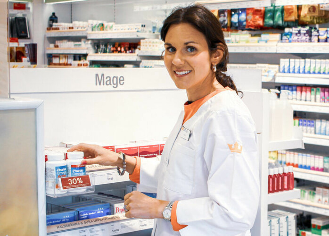 Farmaceut Ulrika Edman på Kronans Apotek. farmaceuten Ulrika Edman.
