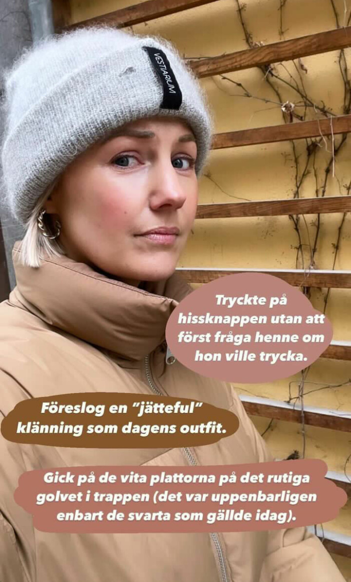 Rimliga utbrott ett barn kan ha, eller hur? Haha! Foto: Skärmdump från Instagram Vanja Wikström