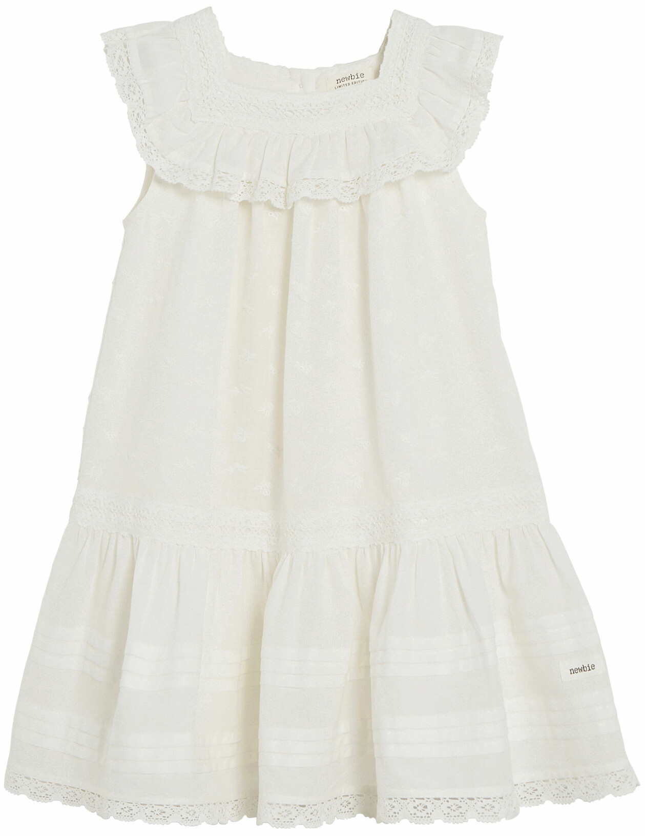 vit klänning med volanger barn newbie