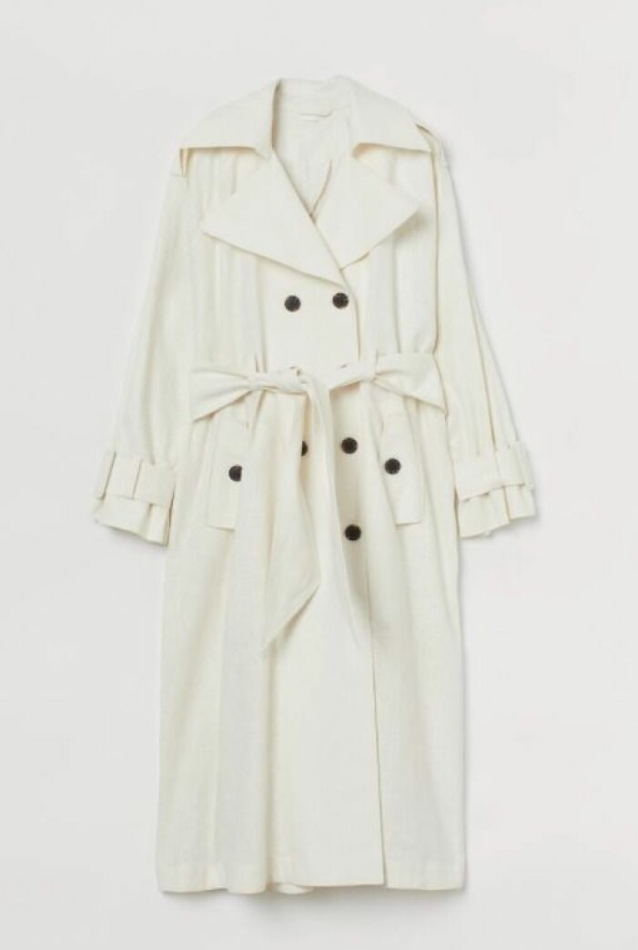 vit trenchcoat H&M