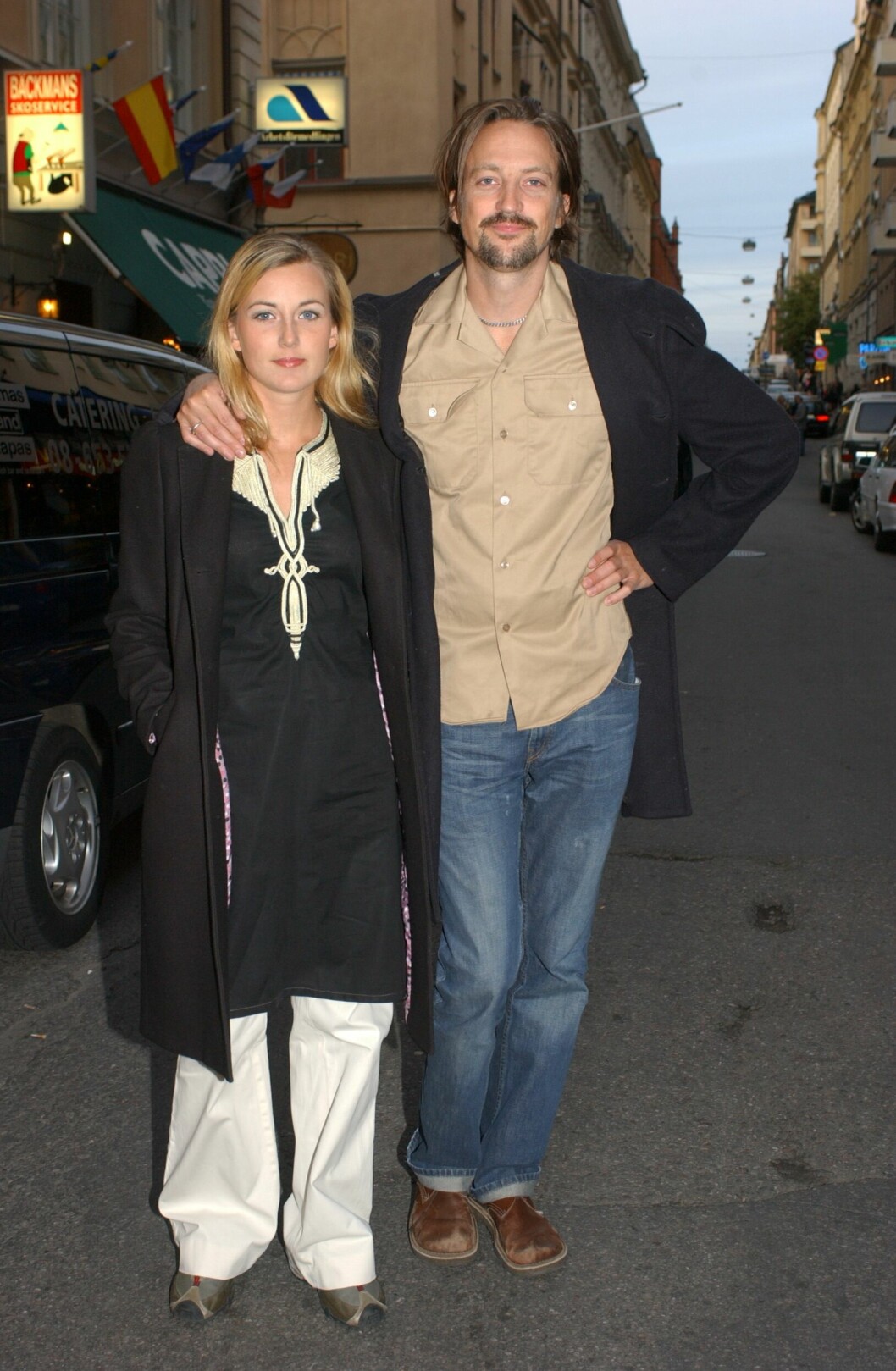 Sanna Lundell och Wille Crafoord ute på stan 2002.